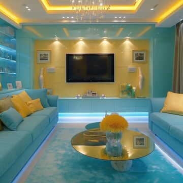 Living Room in 2.5 BHK Apartment at Smart World Gems, Sector 89 – for Sale