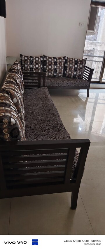 Living Room in 2 BHK Apartment at Dhaval Sunrise Orlem, Malad West – for Rent