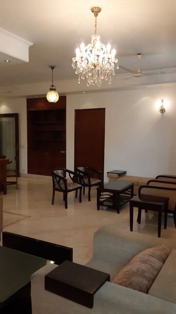 Living Room in 3 BHK Apartment at Greater Kailash I – for Rent