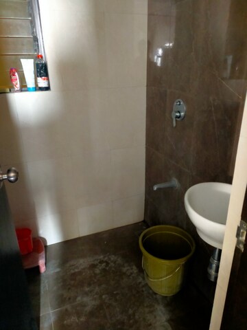 Bathroom in 1 BHK Apartment at Shapoorji Pallonji Joyville, Virar West – for Rent