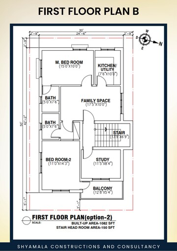 Floor Plan in 4 BHK Villa at Nakhara – for Sale