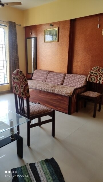 Living Room in 1 BHK Apartment at KIPL Morya, Kasarvadavali – for Rent