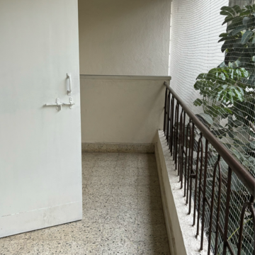 Balcony in 2 BHK Apartment at Aditya Towers Lulla Nagar, Lulla Nagar – for Rent