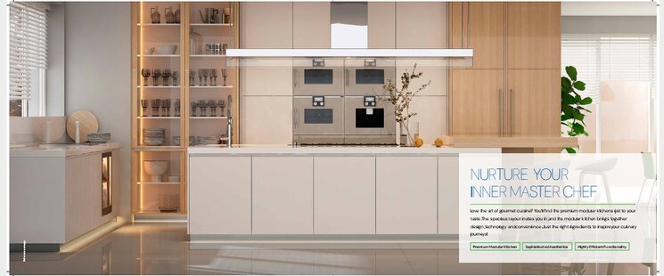 Kitchen, m3m-mansion 4 Bedroom 3230 Sq.Ft. Apartment In Sector 113 Gurgaon 7969616