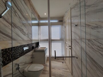 Bathroom in 3 BHK Apartment at Bhartiya Leela Residences, Thanisandra Main Road – for Rent