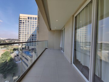 Balcony in 3.5 BHK Apartment at Bhartiya Leela Residences, Thanisandra Main Road – for Rent