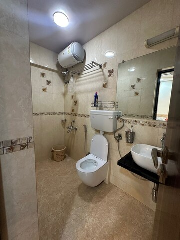 Bathroom in 2 BHK Apartment at Maharaja Retreat CHS, Goregaon East – for Rent