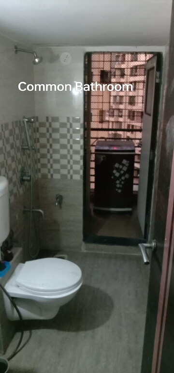 Bathroom in 1.5 BHK Apartment at Kishor Sukur Enclave A, Ghodbunder Road – for Rent