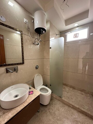 Bathroom in 3 BHK Builder Floor at Paschim Vihar – for Rent