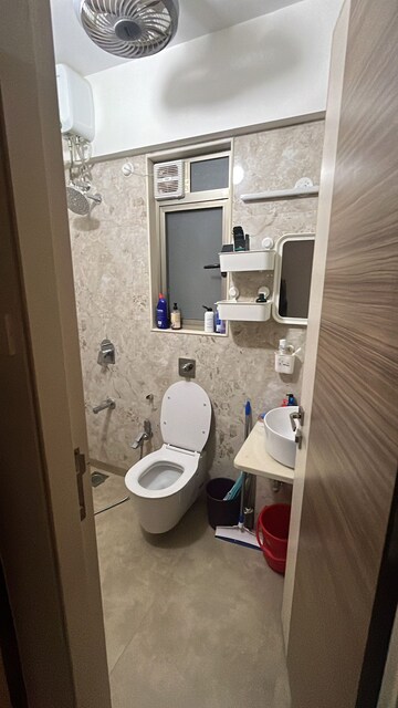 Bathroom in 2 BHK Apartment at Chandak Cornerstone, Worli – for Rent
