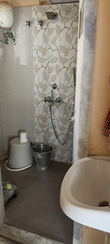 Bathroom in 1 BHK Apartment at Pratha Pushpa Society, Ghodbunder Road – for Sale