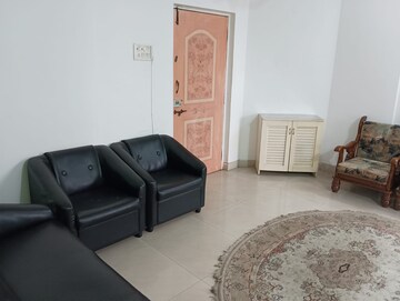 Living Room in 2 BHK Apartment at Haware Silicon Tower, Palm Beach – for Rent