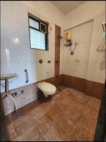 Bathroom in 2 BHK Apartment at Haware Silicon Tower, Palm Beach – for Rent