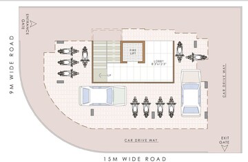 Floor Plan in 1 BHK Apartment at Karanjade – for Sale