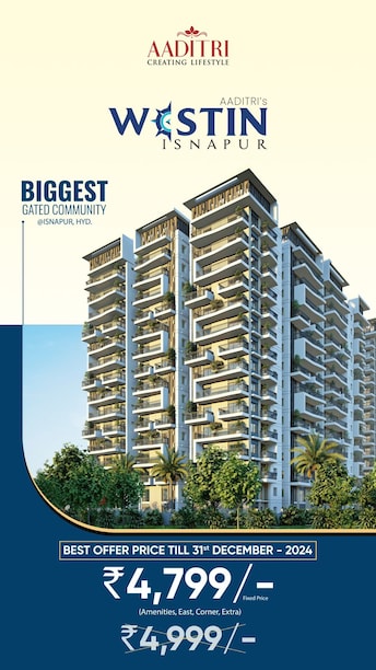 2 BHK Apartment For Resale in Aaditri Everest Ameenpur Hyderabad  7973194