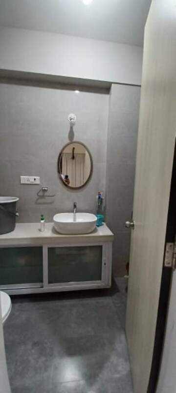 Bathroom in 3 BHK Apartment at Hiranandani Buttercup, Manpada – for Rent