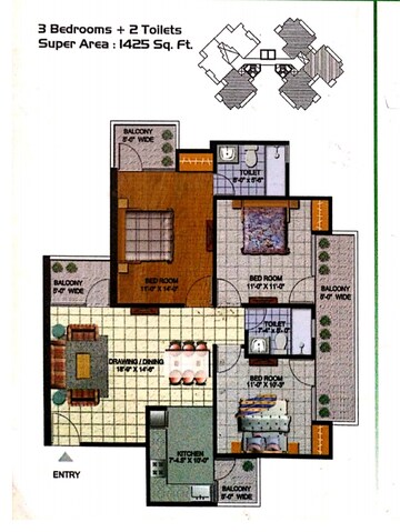 Master Plan in 3 BHK Apartment at Amrapali Golf Homes, Sector 4, Greater Noida – for Sale
