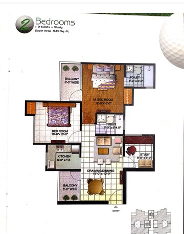 Master Plan in 2.5 BHK Apartment at Amrapali Golf Homes, Sector 4, Greater Noida – for Sale