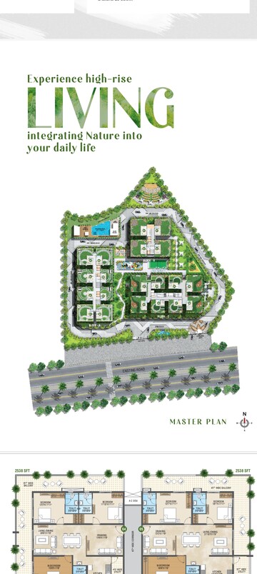 Master Plan in 3 BHK Apartment at Pragathi Green Woods, Bowrampet – for Sale