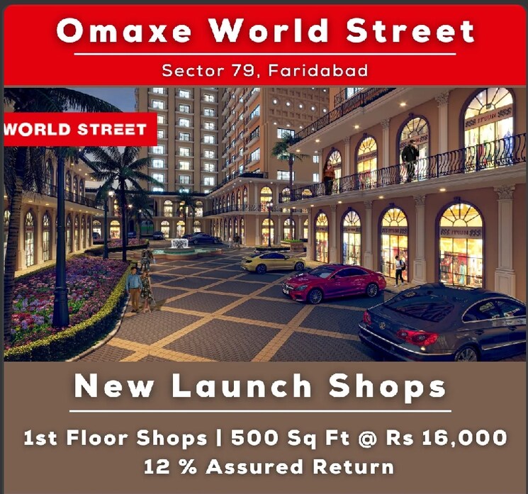 Exterior View, omaxe-world-street Commercial Shop 500 Sq.Ft. In Sector 79 Faridabad 7973457