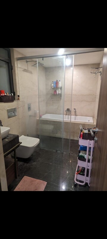 Bathroom in 4 BHK Apartment at Hiranandani Estate – for Rent