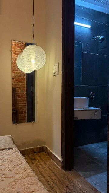 Bathroom in 1 BHK Builder Floor at Saket – for Rent