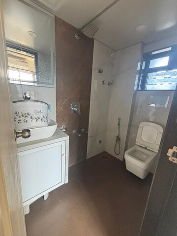 Bathroom in 2 BHK Apartment at Krishiv Aangan, Sanpada – for Rent