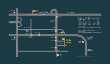 4 BHK Apartment – Map Location View at ABA Ivy County, Sector 75 - for Sale