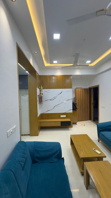 Living Room in 3 BHK Apartment at Serenity Shivam, South Bopal – for Rent