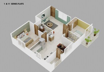 Floor Plan in 2 BHK Apartment at Sinovik Nirvana, Gattahalli – for Sale