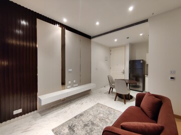 Living Room in 1 RK Apartment at Bhartiya Leela Residences, Thanisandra Main Road – for Rent