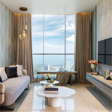 Living Room in 2.5 BHK Apartment at Marathon Montesouth 2, Agripada – for Sale