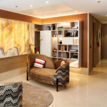 Living Room in 3.5 BHK Apartment at Marathon Monte South, Madanpura – for Sale