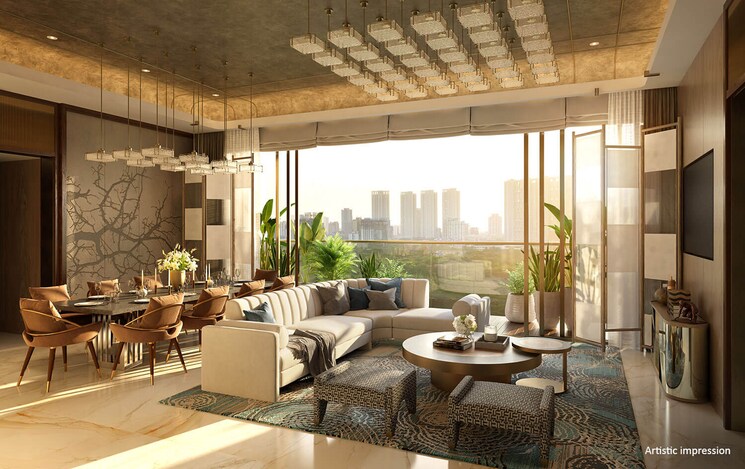 Living Room, piramal-aranya 2 Bedroom 760 Sq.Ft. Apartment In Byculla Mumbai 7975024