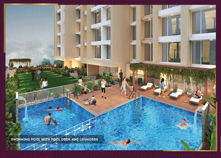 Swimming Pool, millennium-urbania 3 Bedroom 1500 Sq.Ft. Apartment In Kalamboli Navi Mumbai 7975239