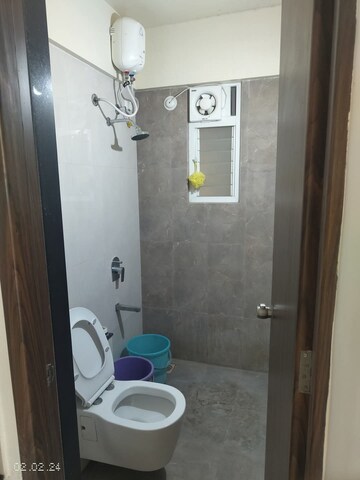 Bathroom in 1 BHK Apartment at Majestique Towers, Kharadi – for Rent