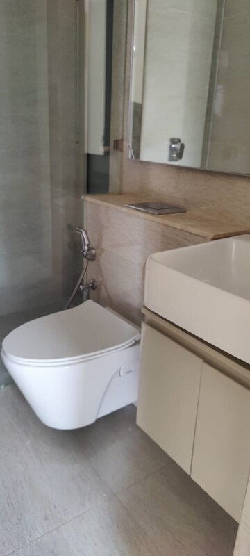 Bathroom in 3 BHK Apartment at Shapoorji Pallonji Vicinia, Powai – for Rent