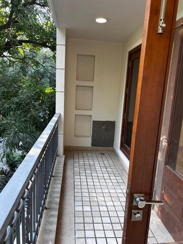 Balcony in 4 BHK Builder Floor at Panchsheel Enclave – for Rent