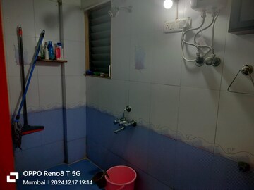 Bathroom in 1 BHK Apartment at Galaxy Classique, Goregaon West – for Rent