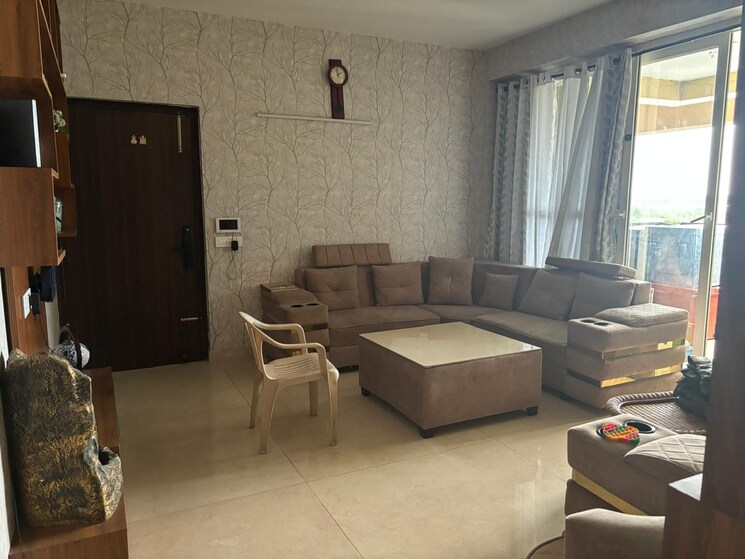 Living Room, maya-green-lotus-saksham 3 Bedroom 1947 Sq.Ft. Apartment In International Airport Road Zirakpur 7980143