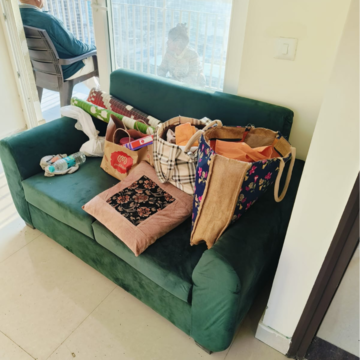 Living Room in Studio Apartment at Ocean Golden I, Amrapali Leisure Valley – for Rent