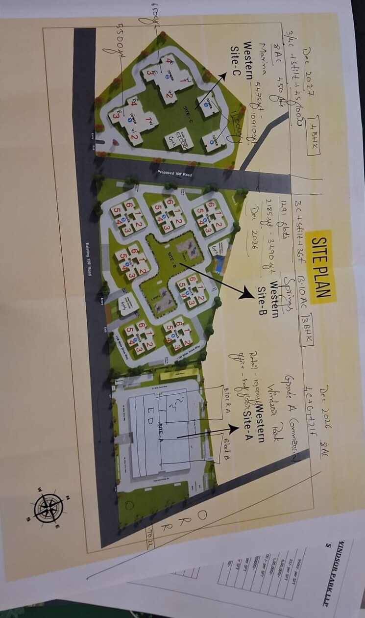 Master Plan, western-springs 3 Bedroom 2315 Sq.Ft. Apartment In Puppalaguda Hyderabad 7980278