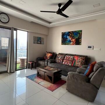 Living Room in 3 BHK Apartment at Paranjape Blue Ridge, Bhoirwadi – for Rent