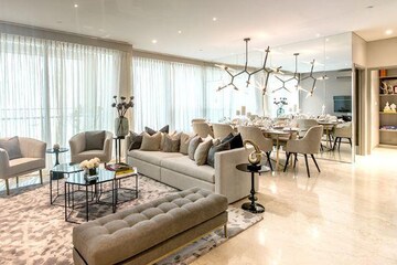 Living Room in 4 BHK Apartment at Oberoi Realty Priviera, Santacruz West – for Sale