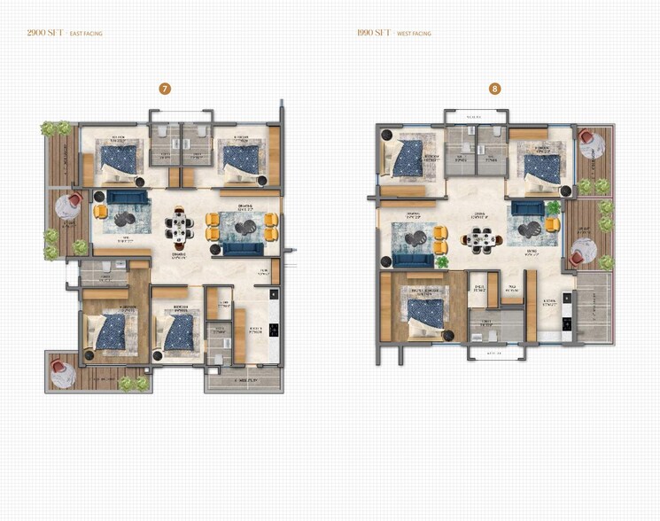 Floor Plan, aura-vidha 4 Bedroom 2900 Sq.Ft. Apartment In Kondapur Hyderabad 7981088