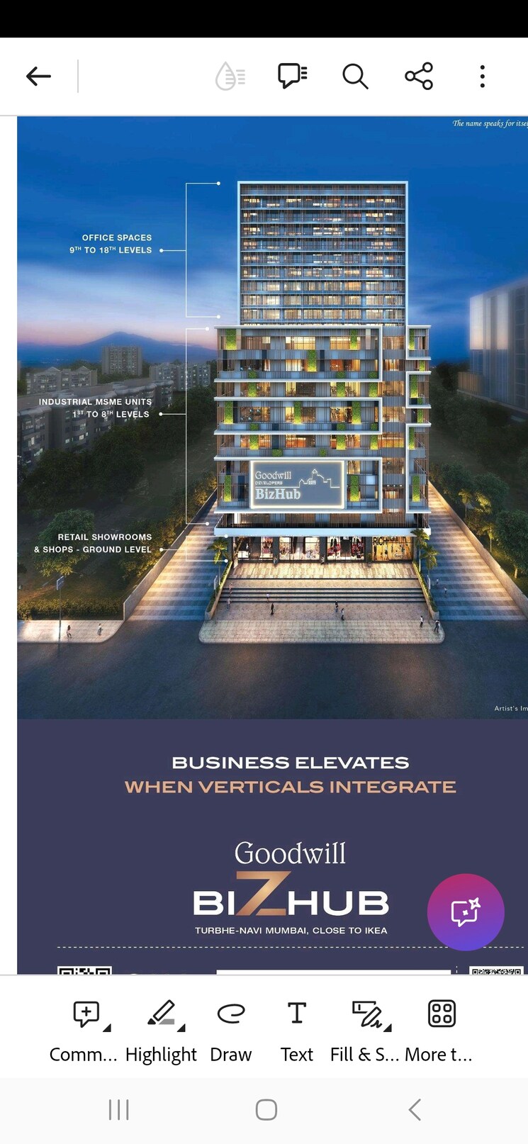 Exterior View, goodwill-bizhub Commercial Industrial Plot 641 Sq.Ft. In Turbhe Navi Mumbai 7981694