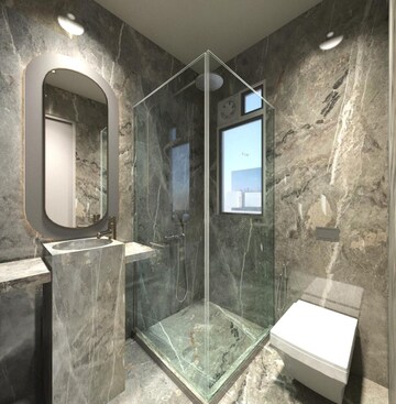 Bathroom in 3 BHK Apartment at Indiabulls Blu, Worli – for Rent