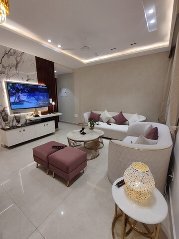 Living Room in 3 BHK Apartment at Maya Green Lotus Utsav, International Airport Road – for Rent