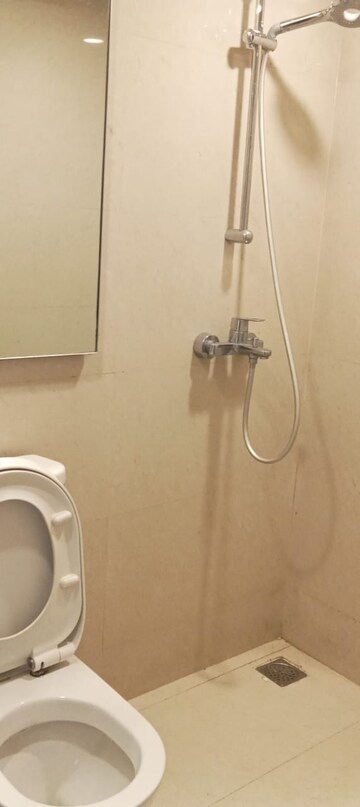 Bathroom in 1 BHK Apartment at Hiranandani Estate Solitaire C, Ghodbunder Road – for Rent