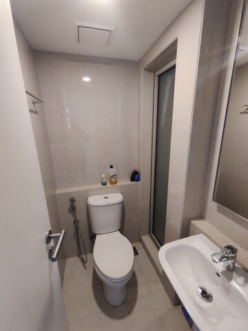 Bathroom in 1 BHK Apartment at Hiranandani Estate Solitaire C, Ghodbunder Road – for Rent